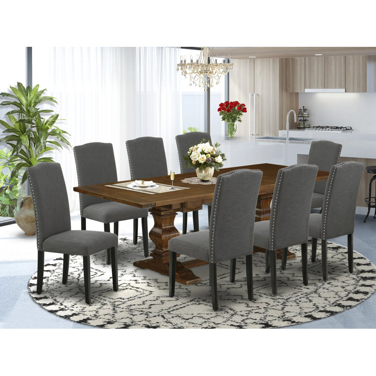 Lark Manor Privett Removable Leaf Solid Wood Dining Set Wayfair 9597